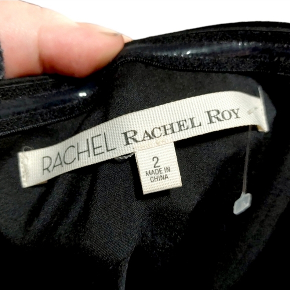 Rachel Rachel Roy Gold Sequin Polka Dot Bustier Mini Flared Dress Women's Size 2 - Picture 4 of 7